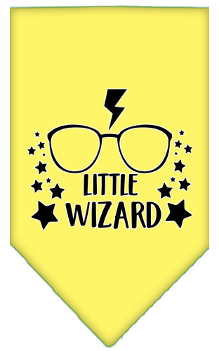 Little Wizard Screen Print Bandana Yellow Small